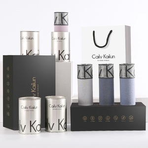 CK铁罐装高档纯绵莫代尔裆男士内裤