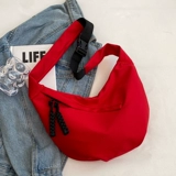 Демисезонная вместительная и большая сумка через плечо, универсальный красный шоппер для отдыха