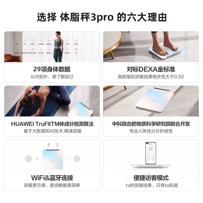 Huawei Smart Body Fat Scale 3 Pro Home Use Accurate Electronic Scale for Adults Men and Women Bluetooth Electronic Scale 3Rd Generation Weight Scale for Weight Loss Liver Fat Measurement Original Official Genuine Body Composition Scale Wifi
