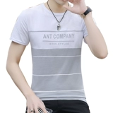 Летняя тонкая шелковая приятная телу футболка с коротким рукавом для школьников, подходит для подростков, в корейском стиле