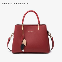 Бордовый стиль H, бесплатный шелковый шарф + подарочный пакет