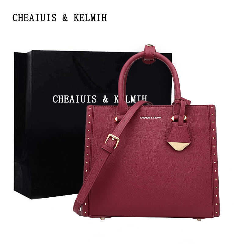 CHEAIUIS & KELMIH red wedding bag bridal bag 2022 new leather cross-body women's bag tote bag