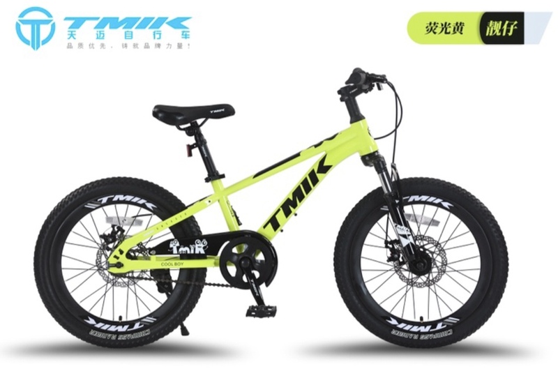 Tmik Tianmai Liangzai Kidsren's Mountain Bike 18/20/ 22inch Shock-Absorbing Disc Brake Single-Speed Bicycle 3-10 Years Old