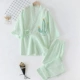 Mùa xuân và mùa thu phụ nữ pyjama cotton gạc quần tây dài tay kimono Nhật Bản bộ đồ phục vụ tại nhà bộ đồ mỏng phần mới bộ đồ hai mảnh - Bộ Pajama