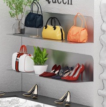 Net Red Ins Shoes Bag display rack Stainless Steel Wall Luminous Laminate shelf Lined Separator Multilayer Shelve
