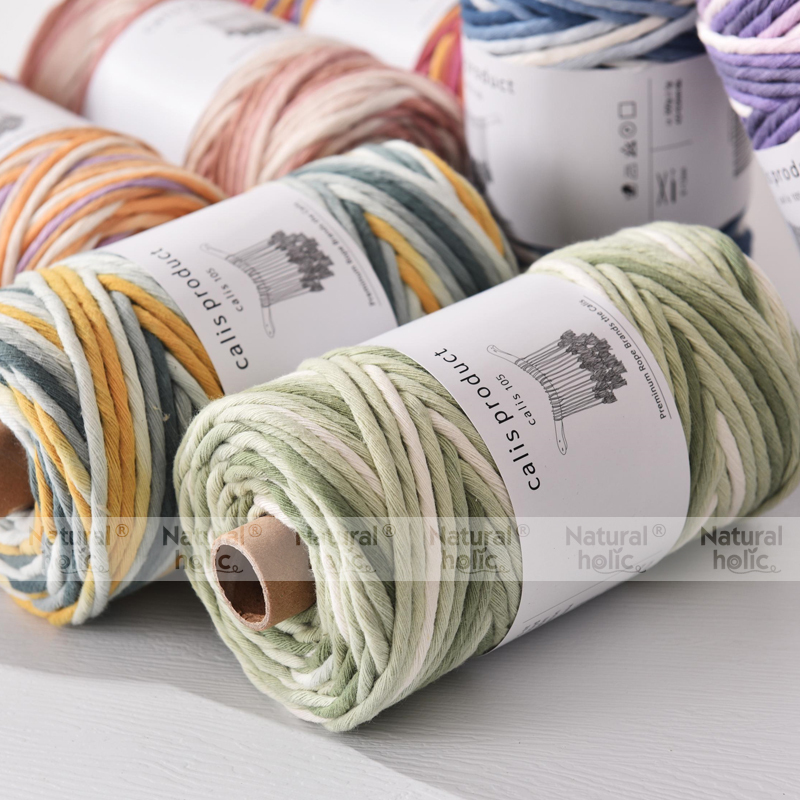 3 Points 5mm Zhejiang Color Changing Single Strand Rope Macrame Detachable Tail Round Strand Yarn DIY Milk Baby Cotton 90m Counter