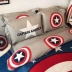 Captain America mẫu khiên bông denim Marvel siêu anh hùng cậu bé giường bông ba mảnh - Bộ đồ giường bốn mảnh chăn ga gối forever Bộ đồ giường bốn mảnh