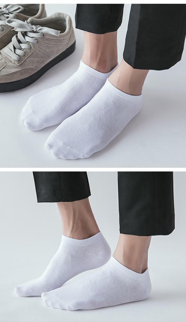Quần tất cotton nam Khử mùi mồ hôi trong ống dài Vớ đen thể thao Cotton vớ cotton mùa thu 100% tất kháng khuẩn khử mùi