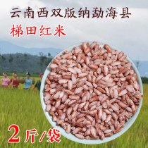 Menghai red rice Yunnan red glutinous rice rice five grains mixed whole grains Red brown rice Babao porridge raw materials take millet 2 pounds