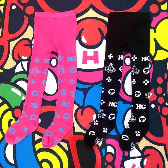 21 Spring New Day Tide Graffiti Paint Children's Paint Cooperative Old Flower Pantyhose Pantyhose