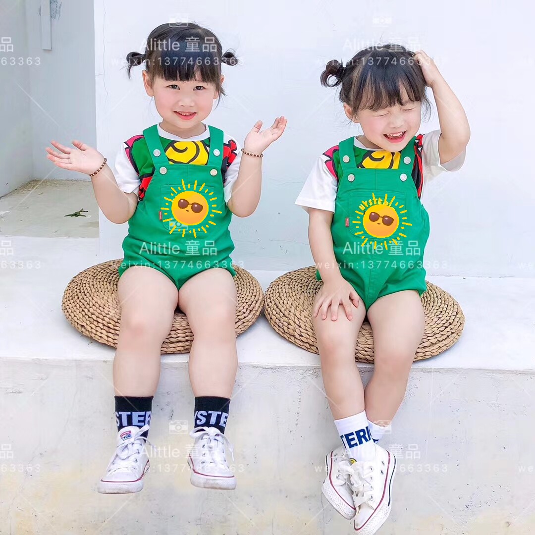 Summer hug baby bag pants boys and girls baby dinosaur Japanese tide brand pacifier tail cute embroidery baby bag frog shorts