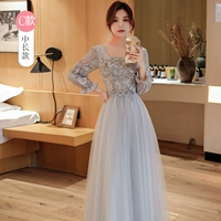 Длинное платье подружки невесты, квадратный вырез, средней длины