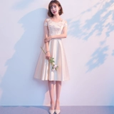 Платье подружки невесты, вечернее платье, летняя юбка, цвета шампанского, подходит для подростков