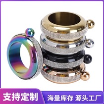 304 Stainless Steel Diamond Bracelet Flask Womens 3 5 oz Round Electroplated White Wine Bottle Bracelet Flask