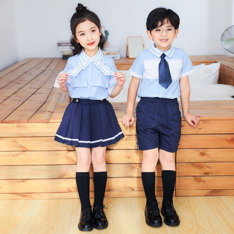 Kindergarten garden uniform summer graduation uniform 2021 new children's class uniform summer primary school uniform college style suit