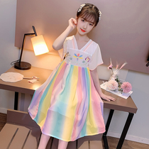 Girls Hanfu dress 2020 Summer Children 6 girls Chinese style princess skirt 8 Foreign style 10 Summer 12 years old