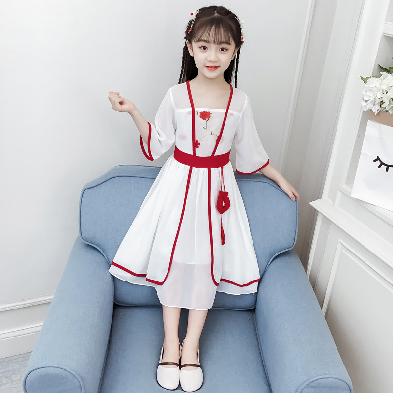 Children's Clothing Girl Hanfu Dress Up 2021 Spring Dress New Summer CUHK Boy Girl Foreign Pie China Princess Dress