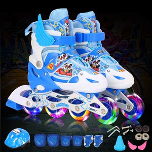 四轮滑冰鞋双排轮旱冰鞋男女儿童滑冰鞋 滑板