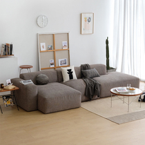 minimore) beach sofa) Nordic Japanese modern minimalist small apartment living room three-person combination fabric