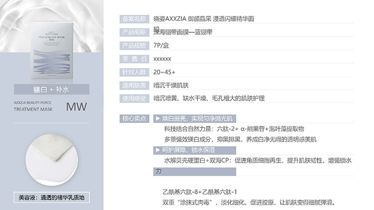 【日本直邮】日本 AXXZIA 晓姿 深海绷带面膜 舒缓修复 强韧屏障 GK银绷带 1片装