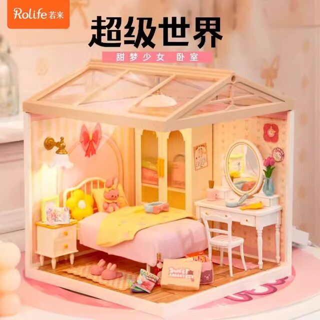 Ruolai super world bedroom puzzle building blocks assembly