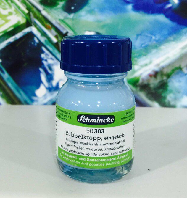 Germany SCHMINCKE watercolor white glue 50303 blue white liquid occlusion glue 20ml