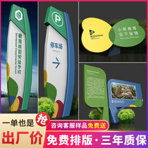 Vertical signage outdoor guide card large spiritual Fortress guide plate stainless steel guide signboard custom