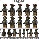 Suitable for Lego Building Blocks, Police Swat Figures, Special Forces Mini-Figures, Police Four-Sided Printed Figures, Assembly Toys