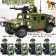 Police Military Building Blocks Hummer Car Jeep Assembly Special Forces Swat Mini Figures Educational Toys for Boys