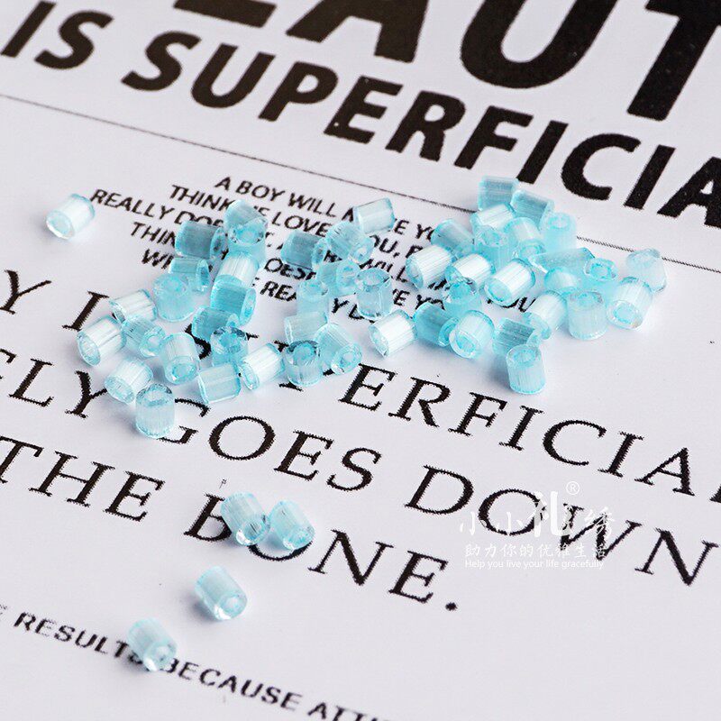 White mercerized cat eye rice bead embroidered beads handmade diy-style glass bulk pearl embroidery material Japanese imports