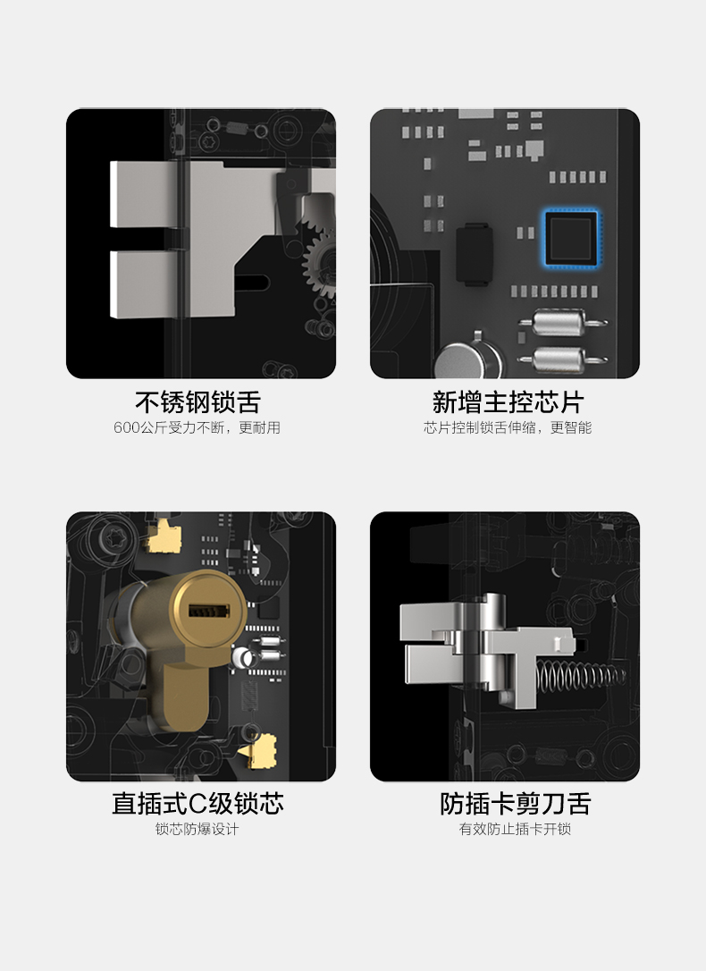 双11指纹锁销量冠军 鹿客 S30 全自动指纹锁 离家提醒 图5