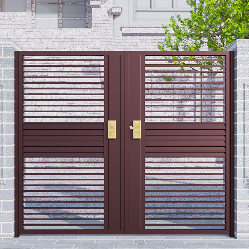 Custom outdoor villa garden door single and double switch home country yard door modern wrought iron courtyard villa door