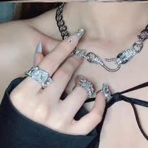 Small Fragrance Necklace Serpentine Lock Bone Advanced Sensation Full Drill With Drill Mesh Red Identical Cat Eye Decorative Chain Duplex Loving Condo