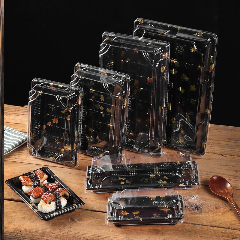 Sushi special packaging box Cake Cake Box Upscale Sashimi Transparent Fast Food Seal Lunch Box Takeaway Thickened Commercial