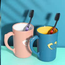 Toothbrushing cup Home upscale net red thickened New plastic Nordic Dormitory Children cute and easy and beautiful