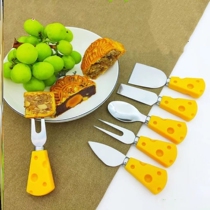Outdoor Cutlery Portable Suit Cheese Cute Pie Stainless Steel Fruit Fork Spoon Bull Steak Knife Picnic Cutlery