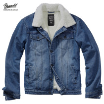 German Brandit mens jacket autumn and winter new jacket denim fleece jacket trendy casual jacket top
