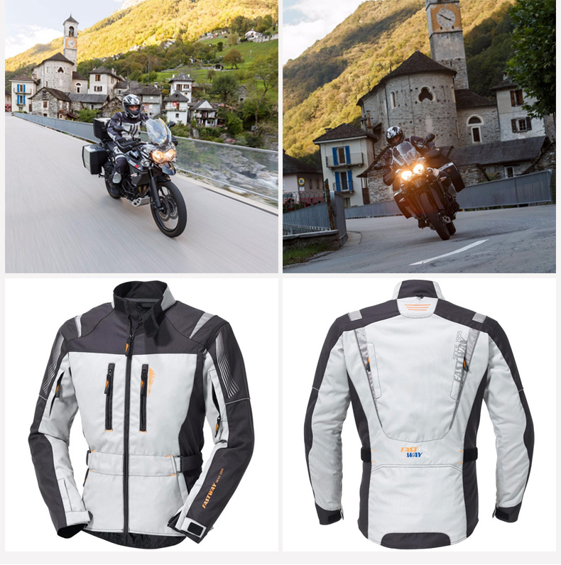 Motorcycle Jersey Leather Jacket Da Leather Men Xe máy Quần áo Hiệp sĩ Quần áo Racing Suit Falling Gear - Xe máy Rider thiết bị miếng đệm đầu gối