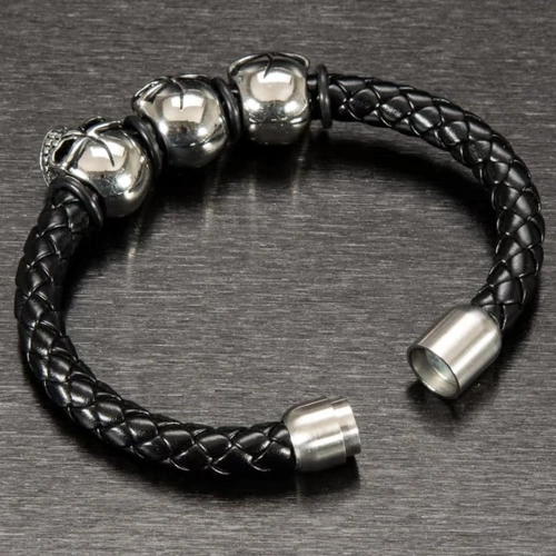 Плетеный модный браслет из нержавеющей стали, Германия