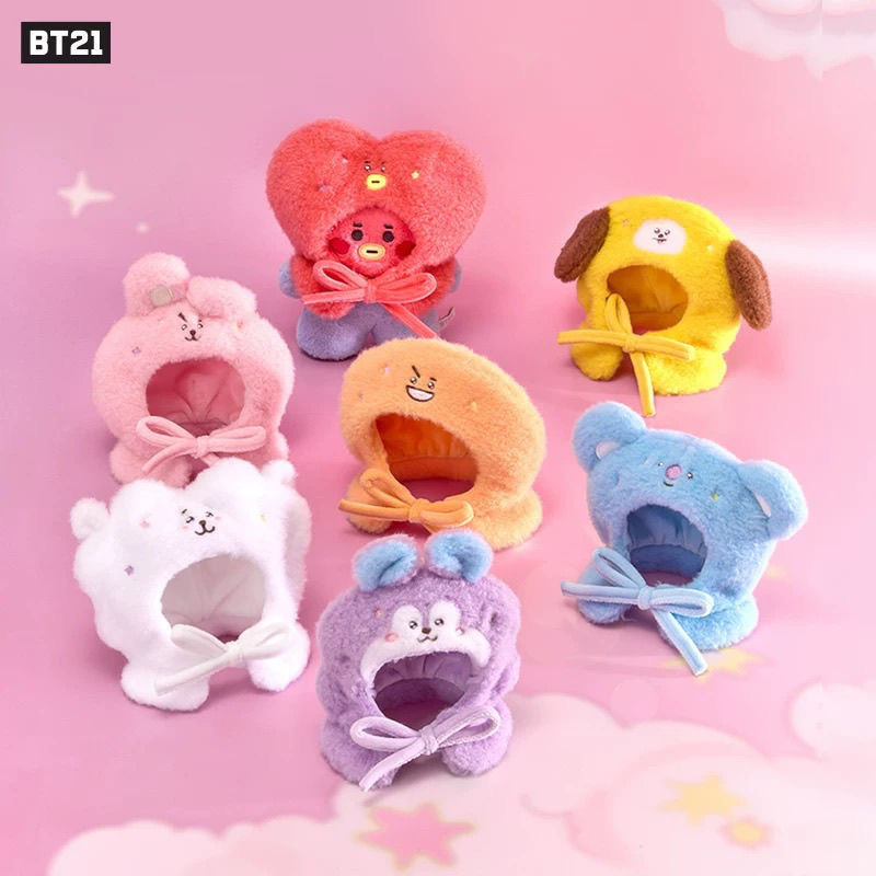 Bt21 Bts Travel Series Cross-Dressing Doll Costume Headgear Plush Doll Clothes DIY Decoration