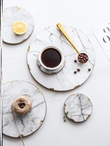 Marble Trays Advanced Sensation Light Luxury Items Tiles Hotel Decoration Restaurant Teacup Insulation Containing tray