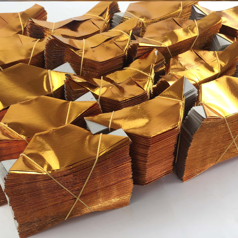 Tomb Sweeping Day Sacrifice for Ancestral Goods Funeral white matter Memorial Handmade Burning Paper Money Tin Foil Gold And Silver Paper Yuanbao Upper Graves to the Ancestors