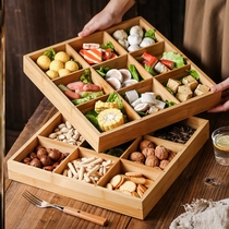 Nine Palace Lattice Trays Tableware Nets Red Han Style Hot Pot Day Stock Roast Meat Shop Wood Pallet Beef Vegetable Pint Balls