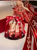 Wedding Shoes Box Ferrule Hide Wedding Box Greet Nemesis Red Game Snare Hide Shoes Cake Thickening Jam Round Transparent