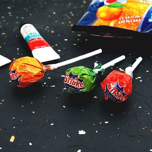 KDV Россия импортировал шис веселый леденец на ледяной лаллипоп, творческие маленькие закуски