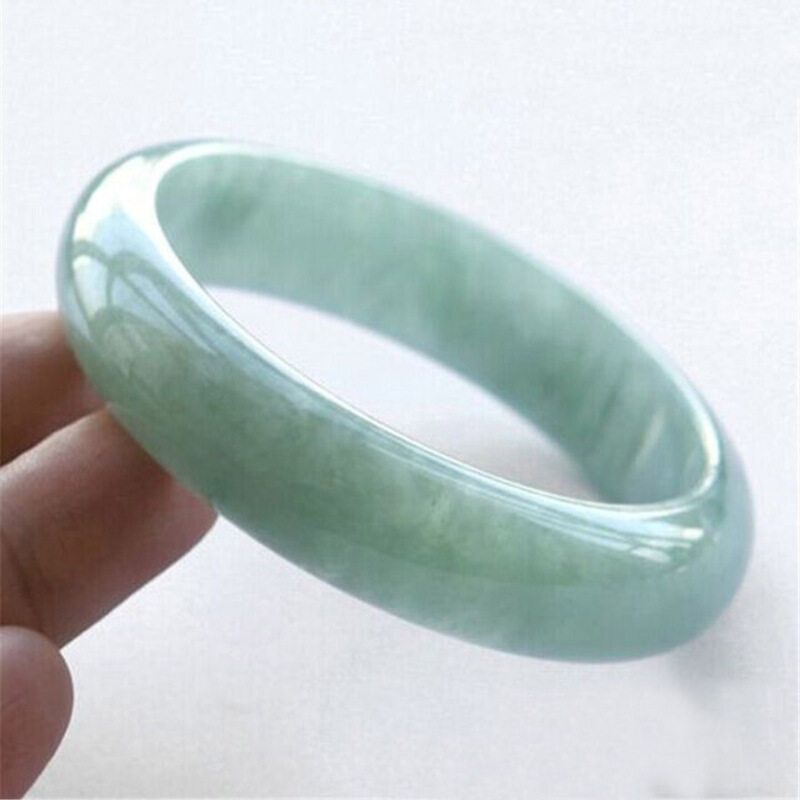 Jade jade bracelet ice waxy species Myanmar old pit jade jade bracelet female jade yang green floating flower