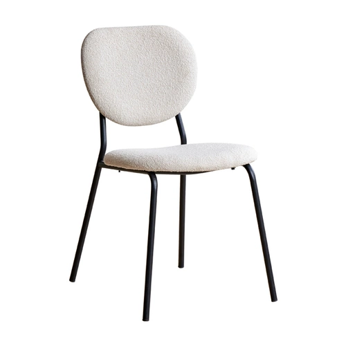 Скандинавский домашний обеденный стул, стул в кремовом стиле со спинкой, стул из ткани шерпа, дизайнерский железный стул для отдыха, стул для макияжа