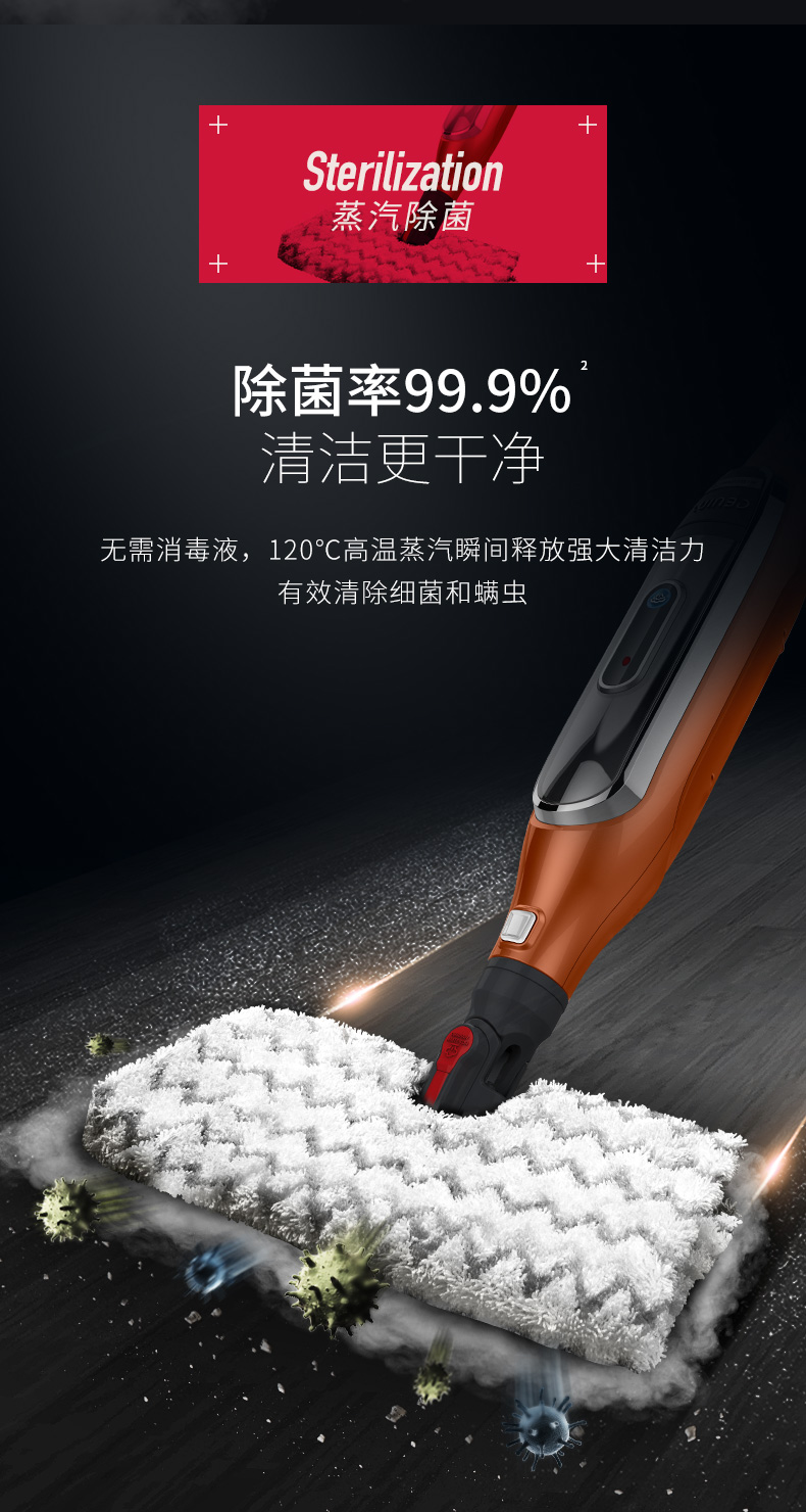 小神价 美国 Shark 鲨客 高温蒸汽除菌拖把 图5