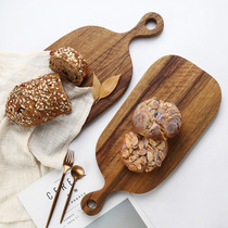  Solid wood cutting board Chopping board Cutting board Solid wood antibacterial cutting board Household cutting fruit sideboard Western restaurant steak board