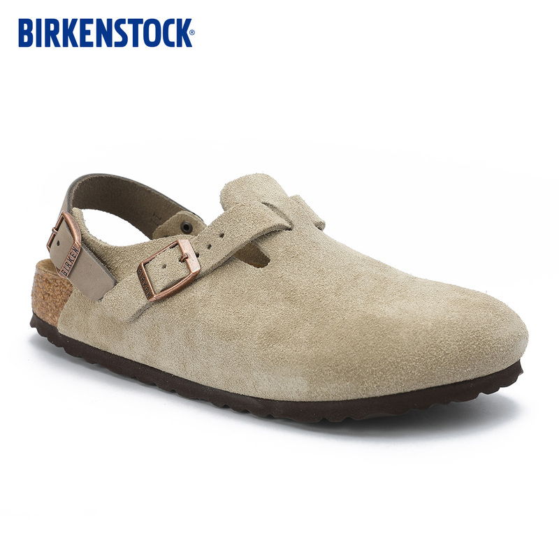 Birkenstock Birkenstock German Imported New Products for Men and Women, Cowhide Suede Tokio Toe-Cap Ankle Slippers